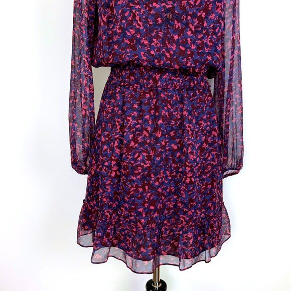 New Parker Atticus Silk Long Sleeve Smocked Waist Romantic Fairy Dress Sz S - Picture 4 of 16